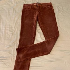 Burgundy corduroy jeans banana republic